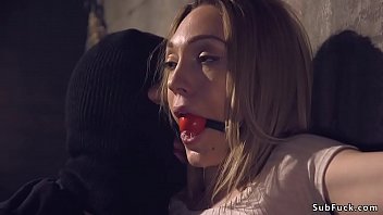 Lily LaBeau had bad date meeting and after black out she found herself in dark dungeon in rope bondage before got hard fucked