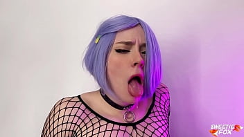 Hot Girl in Mesh Bodystockings Sensual Masturbate Pussy Sex Toy